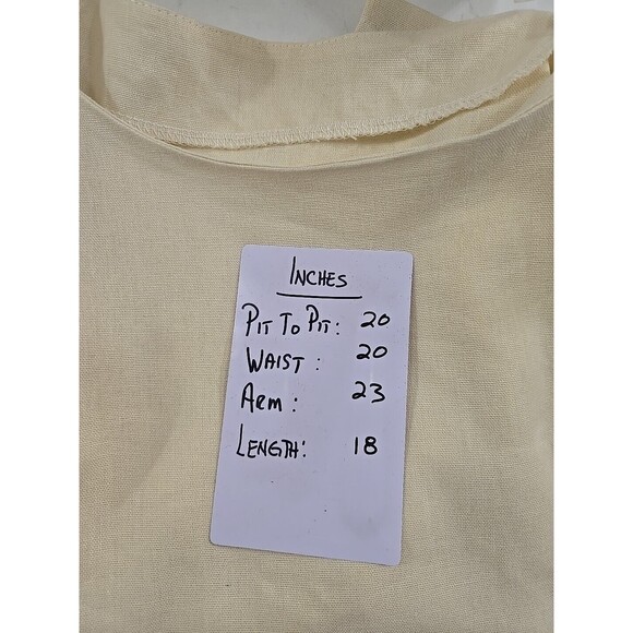 Ivory Cotton Blend Top Pants Set Womens Lg Cream Twill Long Sleeve Quiet Luxury - Picture 5 of 14